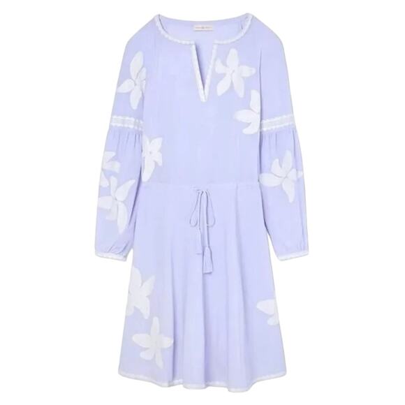 Tory Burch Sadie Peasant Dress - Lilac/Purple - Size: 8 - Picture 1 of 7